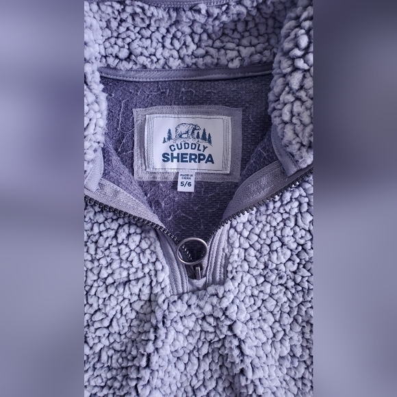 Bundle Only: Cuddly Sherpa Pullover Girls Grey Jacket Size 5/6 - Picture 5 of 8